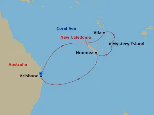 Itinerary schematic diagram