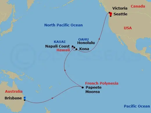Itinerary schematic diagram