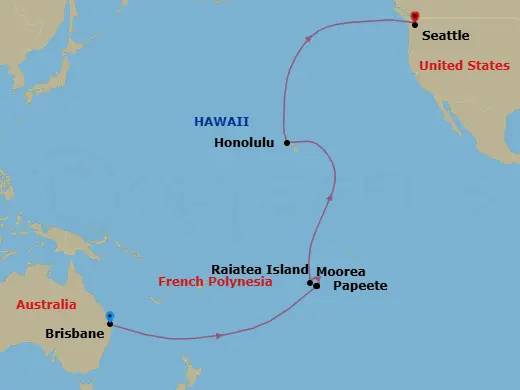 Itinerary schematic diagram