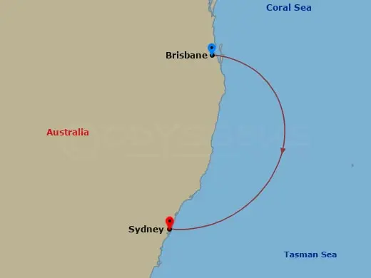 Itinerary schematic diagram