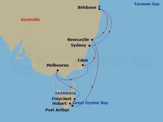 Itinerary schematic diagram
