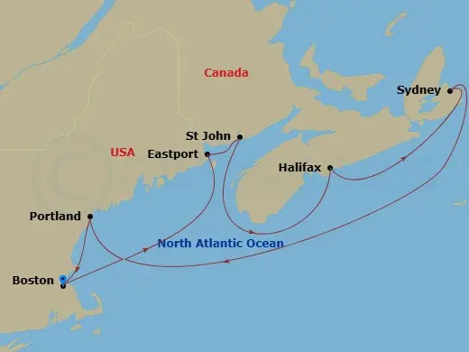Itinerary schematic diagram