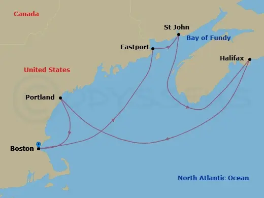 Itinerary schematic diagram