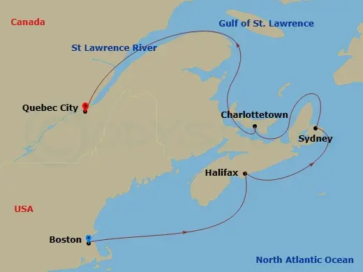 Itinerary schematic diagram