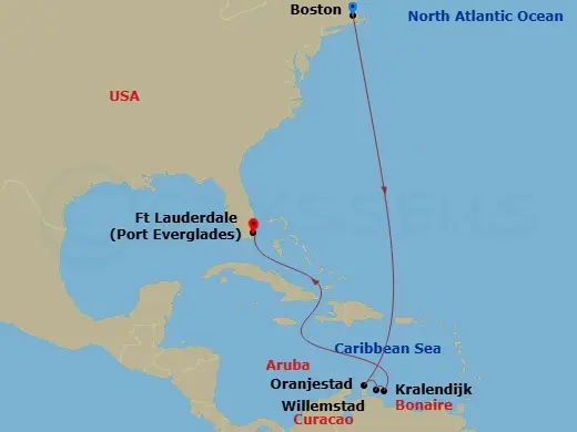 Itinerary schematic diagram