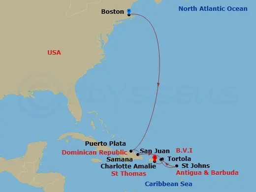 Itinerary schematic diagram