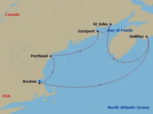 Itinerary schematic diagram