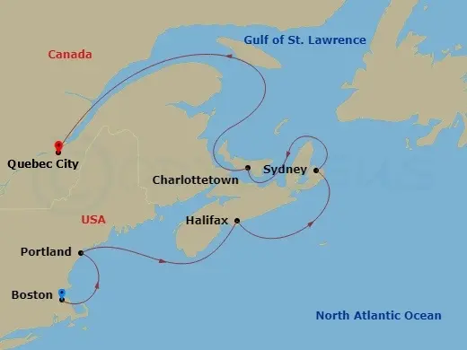 Itinerary schematic diagram