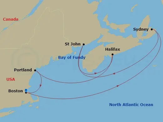 Itinerary schematic diagram