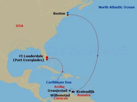 Itinerary schematic diagram