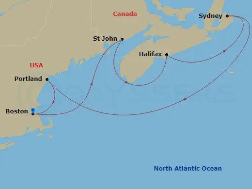 Itinerary schematic diagram