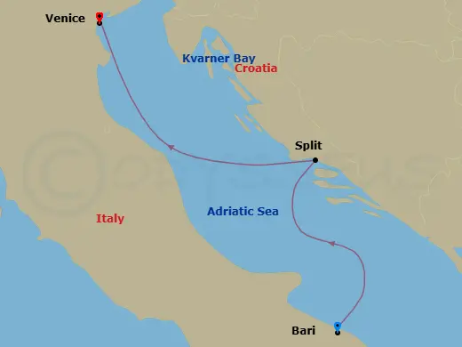 Itinerary schematic diagram