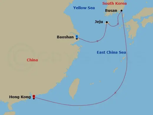 Itinerary schematic diagram