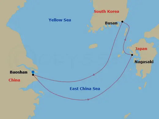 Itinerary schematic diagram