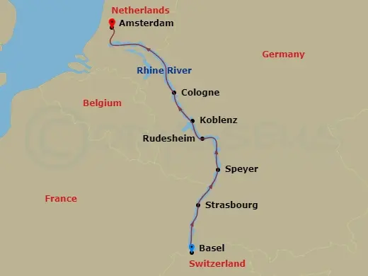 Itinerary schematic diagram