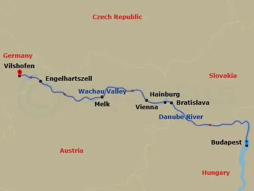 Itinerary schematic diagram