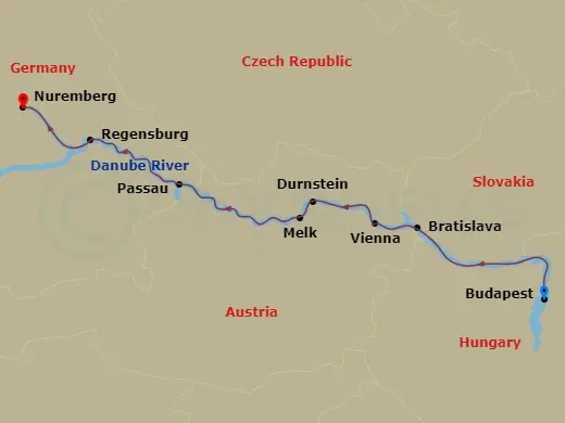 Itinerary schematic diagram