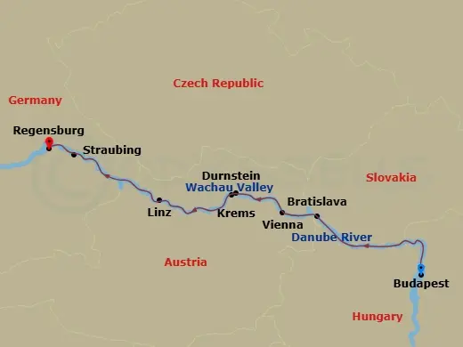 Itinerary schematic diagram