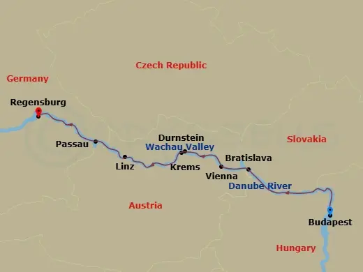 Itinerary schematic diagram
