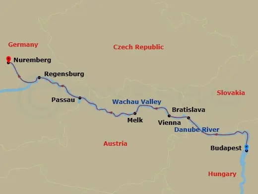 Itinerary schematic diagram