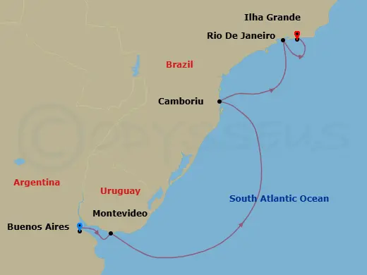 Itinerary schematic diagram