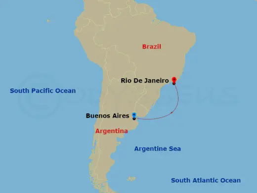 Itinerary schematic diagram