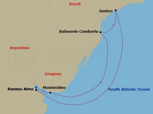 Itinerary schematic diagram