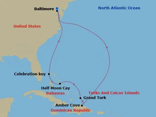 Itinerary schematic diagram
