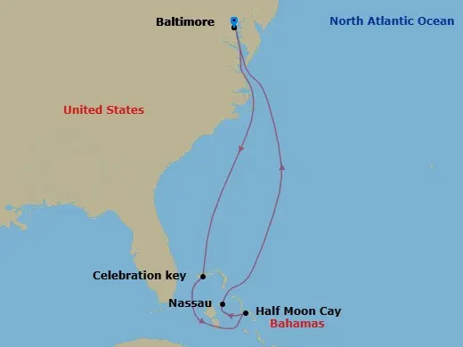 Itinerary schematic diagram