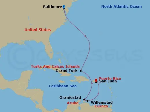 Itinerary schematic diagram