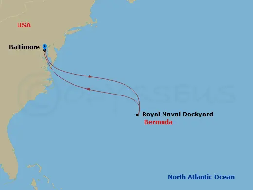 Itinerary schematic diagram