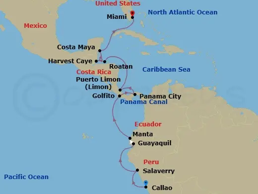Itinerary schematic diagram