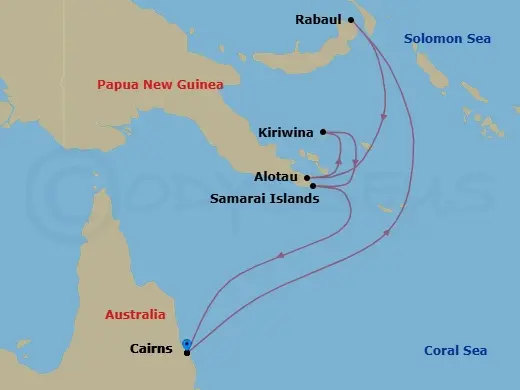 Itinerary schematic diagram