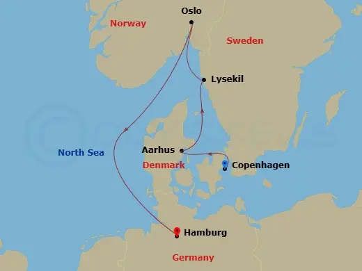 Itinerary schematic diagram