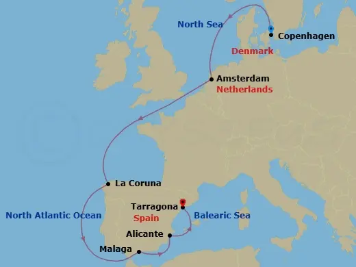Itinerary schematic diagram