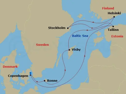 Itinerary schematic diagram