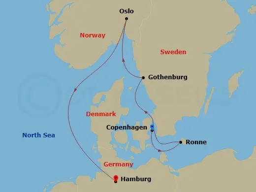 Itinerary schematic diagram