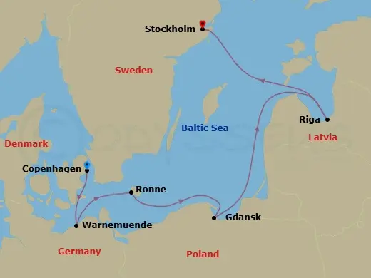Itinerary schematic diagram