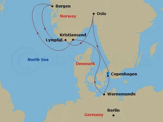 Itinerary schematic diagram