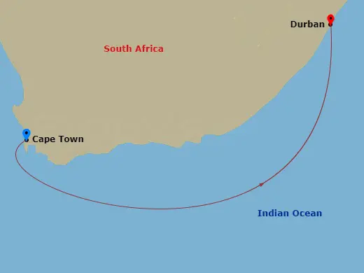 Itinerary schematic diagram