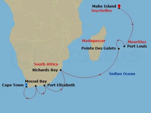 Itinerary schematic diagram