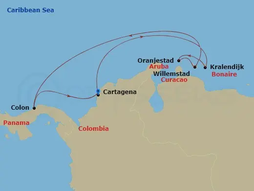 Itinerary schematic diagram