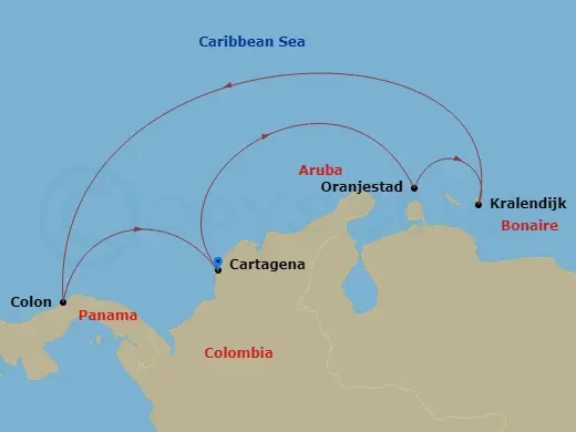 Itinerary schematic diagram