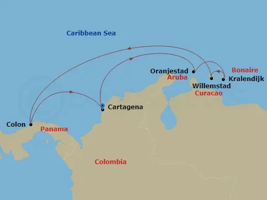 Itinerary schematic diagram