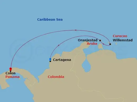 Itinerary schematic diagram