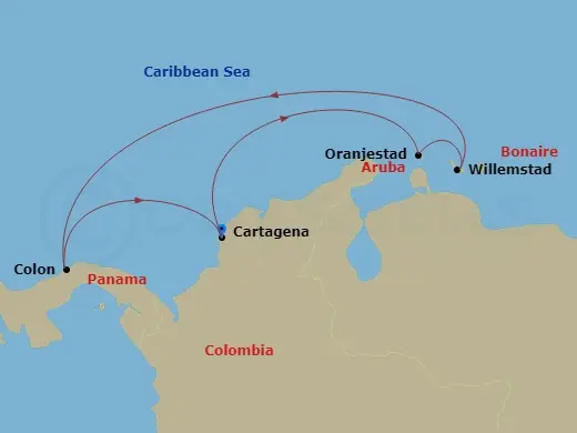 Itinerary schematic diagram