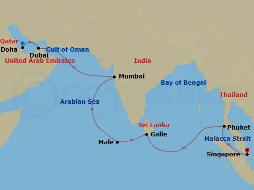 Itinerary schematic diagram