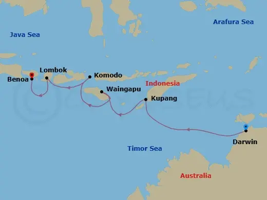 Itinerary schematic diagram