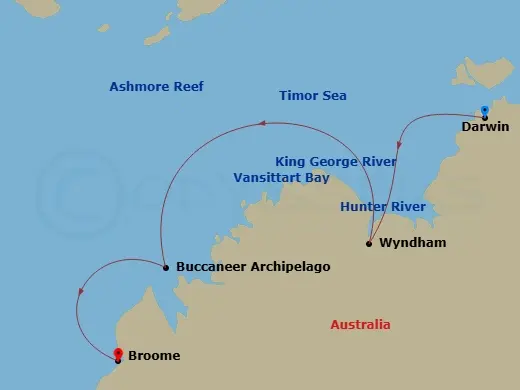 Itinerary schematic diagram