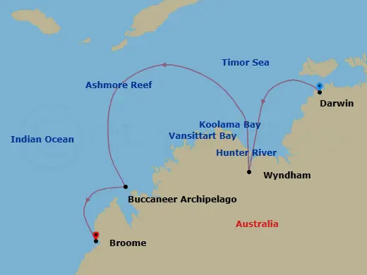 Itinerary schematic diagram